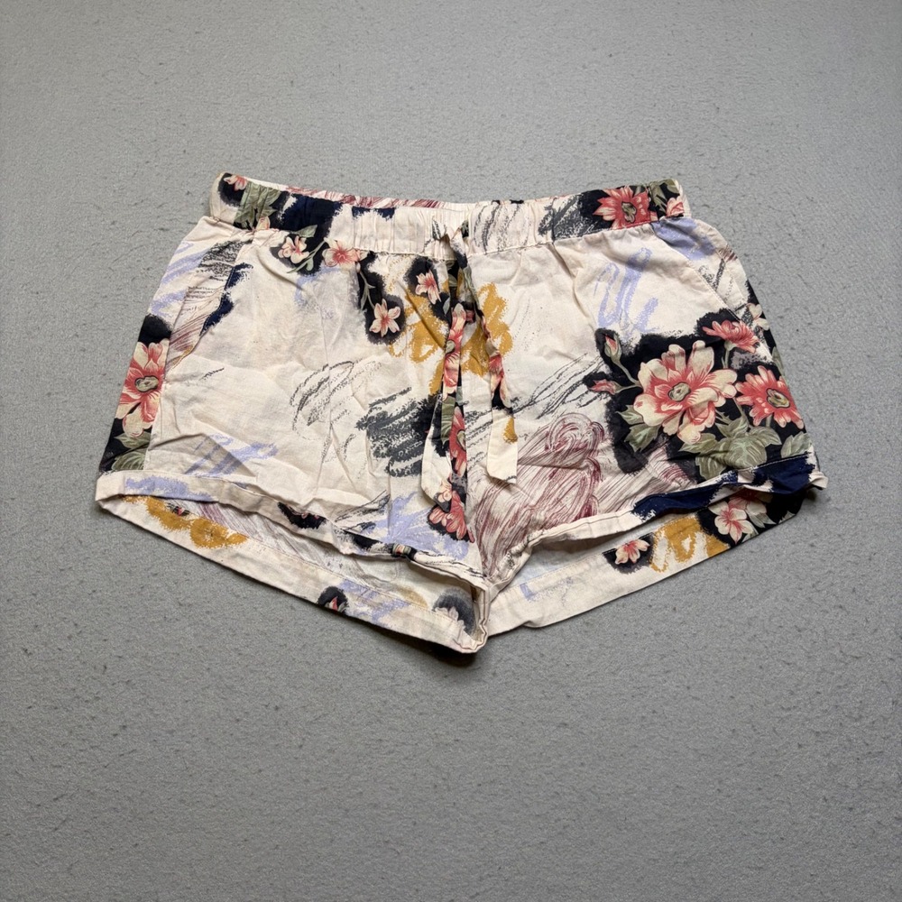 Desmond & Dempsey Pajama Shorts Womens S Cream Floral AW25PRED1-ALE Sleepwear